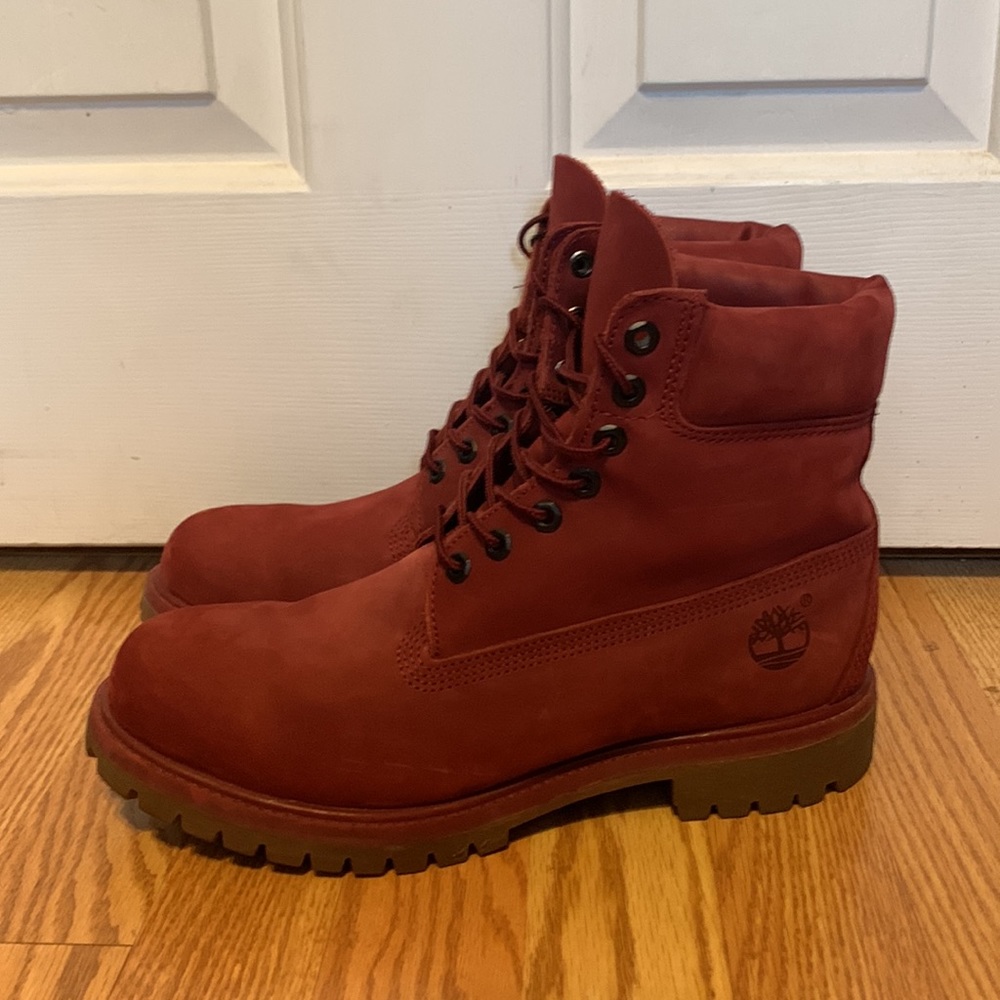Timberland - Men’s 6-Inch Premium Waterproof Boots (Burgundy) - Picture 4 of 8